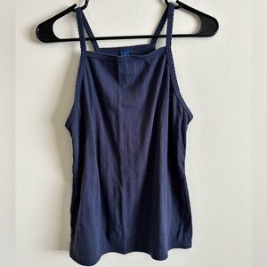 Scallop Trimmed Pointelle Knit Cami Top